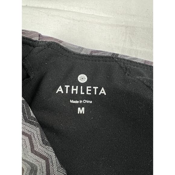 Athleta Bikini Top Jacquard Chevron High Neck Halter Swim Beachy Summer Vacation - Picture 5 of 6